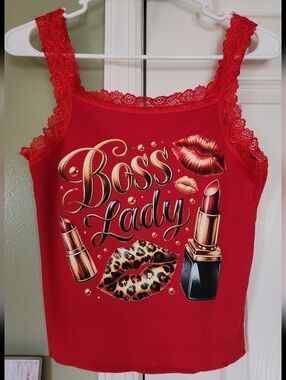 NWOT LACE CAMISOLE RIBBED TANK TOP, SZ S